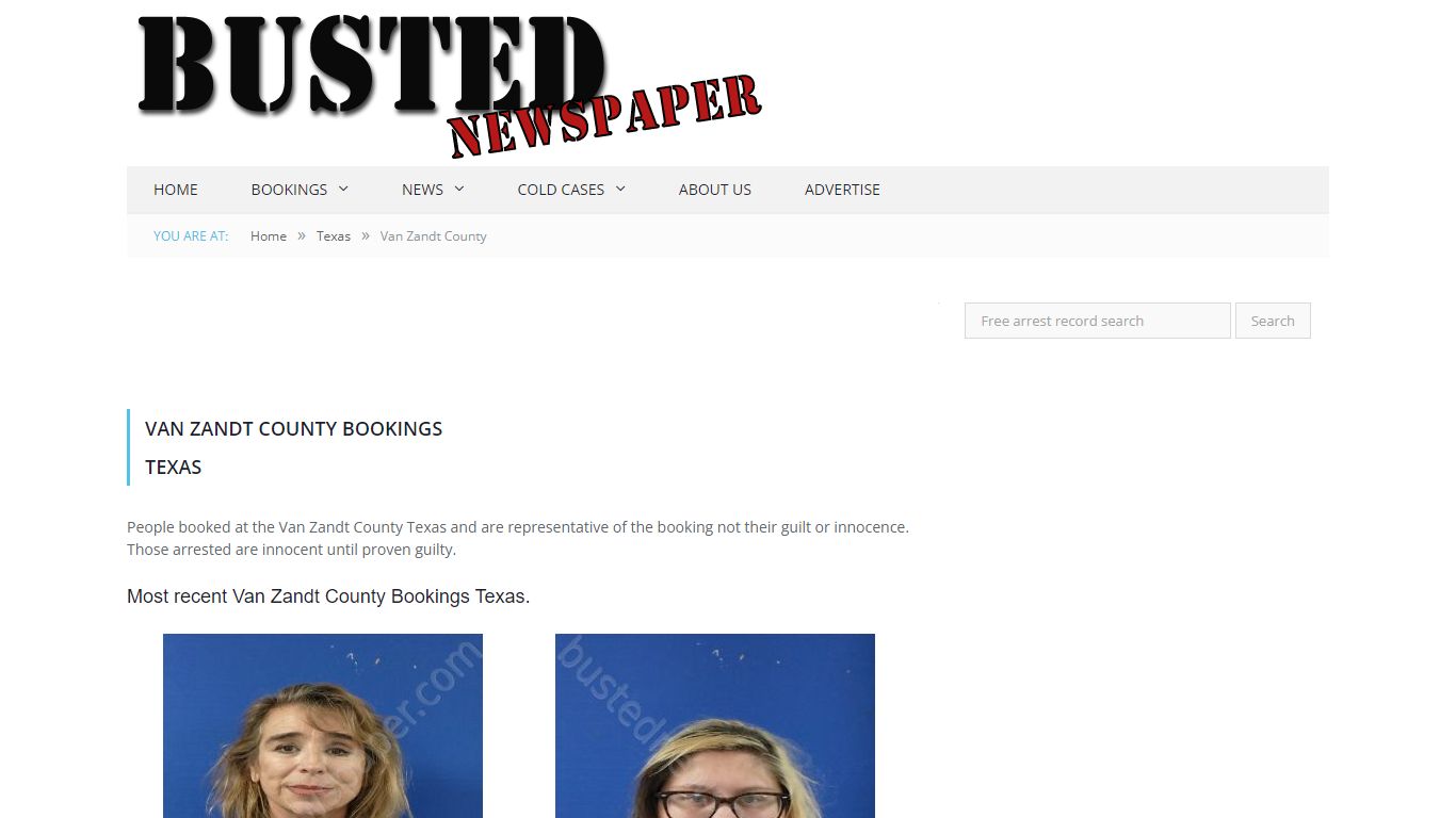 Van Zandt County, TX Mugshots - BUSTEDNEWSPAPER.COM