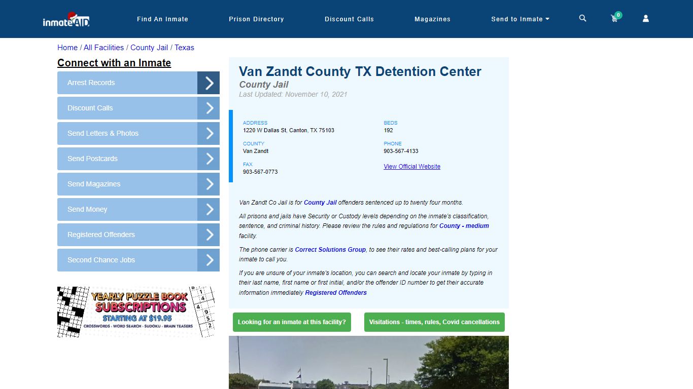 Van Zandt County TX Detention Center - Inmate Locator - Canton, TX